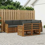 vidaXL Ensemble de canapé d'angle 6 Pièces Naturel et Anthracite