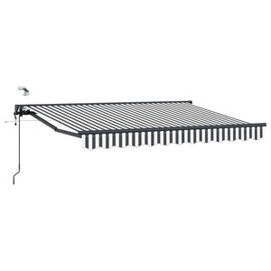 vidaXL Auvent rétractable électrique Anthracite et blanc 3 5 x 2 m