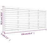 vidaXL Tête de lit murale Blanc 156x3x91 5 cm Bois massif de pin