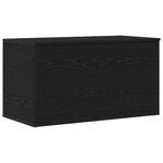 Coffre de rangement vidaXL Noir Chêne 84x42x46 cm en bois d'ingénierie