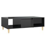 vidaXL Table basse Noir brillant 103 5x60x35 cm Aggloméré