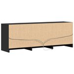 vidaXL Meuble TV avec LED noir 140x34x50 cm bois d'ingénierie
