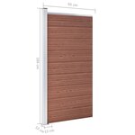 vidaXL Panneau de clôture WPC 95x186 cm Marron
