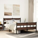 vidaXL Cadre de lit sans matelas avec tête de lit et pied de lit