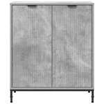 vidaXL Buffet Gris béton 69 5 x 33 x 82 cm Bois d'ingénierie