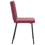 vidaXL Chaises à manger lot de 4 Rouge bordeaux Velours
