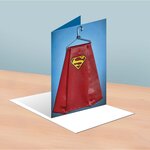 Carte de voeux superman et sa cape - draeger paris