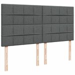 vidaXL Sommier à lattes de lit avec matelas Gris foncé 180x200cm Tissu