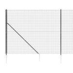 vidaXL Clôture en treillis métallique et ancrage anthracite 1 8x10 m