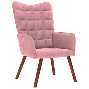 vidaXL Chaise de relaxation Rose Velours
