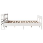 vidaXL Cadre de lit sans matelas blanc 150x200 cm bois de pin massif