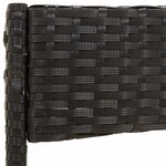 vidaXL Salon de jardin 4 Pièces avec coussins Noir Résine tressée