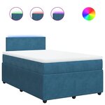 vidaXL Sommier à lattes de lit et matelas bleu 120x200 cm velours