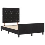 vidaXL Cadre de lit avec tête de lit Noir 120 x 200 cm Velours