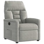 vidaXL Fauteuil inclinable gris clair tissu microfibre