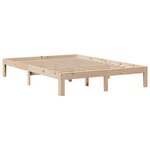 vidaXL Lit bibliothèque sans matelas 135x190 cm bois de pin massif