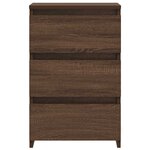 vidaXL Tables de chevet 2Pièces Chêne marron 40x35x62 5cm Bois ingénierie