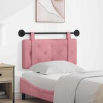 vidaXL Tête de lit suspendue Rose Velours