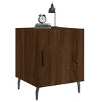 vidaXL Table de chevet chêne marron 40x40x50 cm bois d’ingénierie