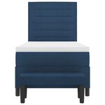 vidaXL Lit à ressorts avec matelas Bleu 80 x 200 cm tissu