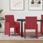 vidaXL Chaises de salle à manger 2 Pièces Rouge bordeaux 57 x 66 x 94 cm