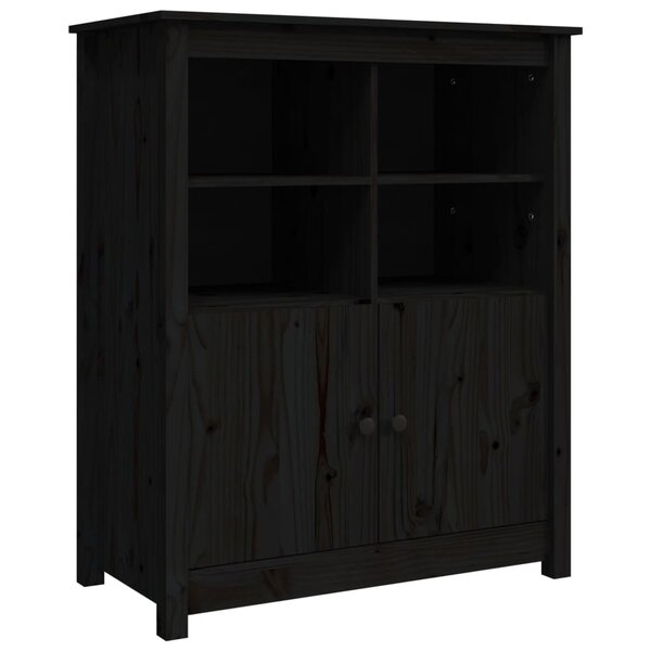 vidaXL Buffet Noir 83x41 5x100 cm Bois massif de pin