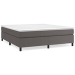 vidaXL Cadre de lit gris 160x200 cm similicuir