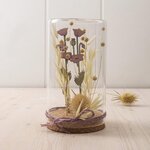 Tige de Papaver et herbe en bois 20 cm