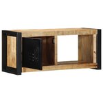 vidaXL Meuble TV 80x30x35 cm bois massif de manguier brut