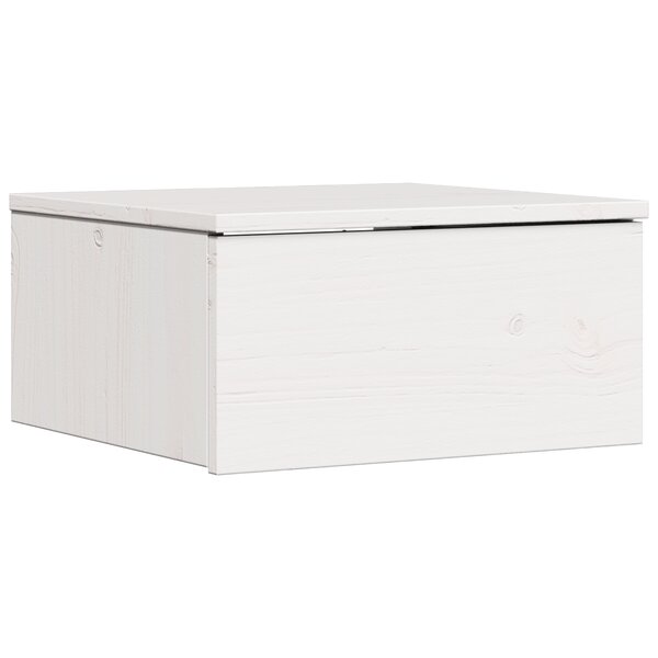 vidaXL Table de chevet Blanc 37 x 35 x 18 5 cm Bois massif en pin