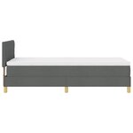 vidaXL Lit à ressorts avec matelas Gris foncé 100x200 cm Tissu