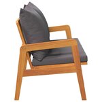 vidaXL Banc de jardin avec coussin Marron Bois d'acacia massif