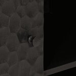 vidaXL Armoire latérale noir 90x33x75 cm bois massif de manguier