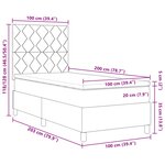 vidaXL Lit à ressorts avec matelas avec LED Bleu 100 x 200 cm tissu