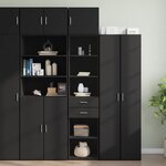 vidaXL Armoire de rangement mince noir 45x42 5x225cm bois d'ingénierie