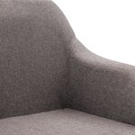 vidaXL Chaises pivotantes à manger lot de 2 taupe tissu