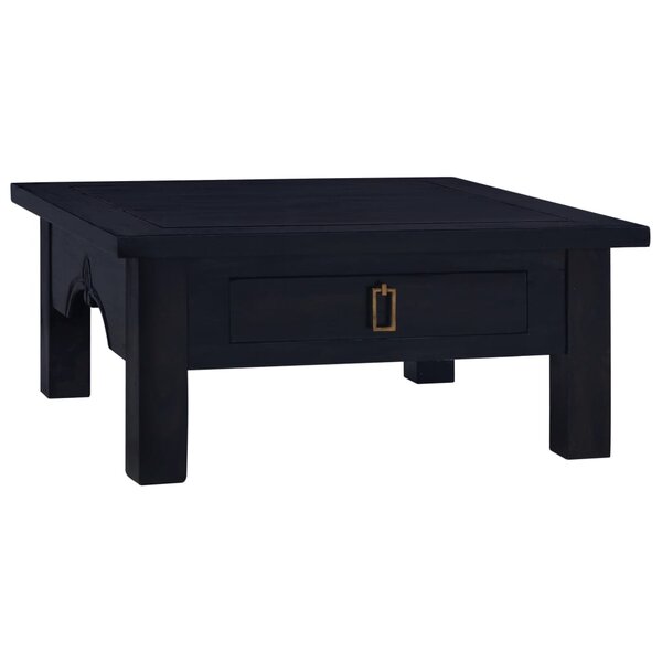 vidaXL Table basse Café noir clair 68x68x30 cm Bois d'acajou massif