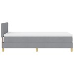 vidaXL Lit à ressorts avec matelas Gris clair 90 x 200 cm tissu