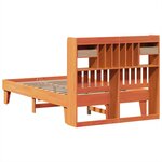 vidaXL Cadre de lit sans matelas cire marron 135x190cm bois pin massif