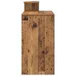 vidaXL Bureau d'ordi marron Bois ancien Bois d'ingénierie Taille moyenne
