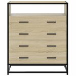 vidaXL Commode chêne sonoma 70x41x83 5 cm bois d'ingénierie