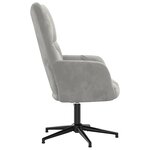 vidaXL Chaise de relaxation Gris clair Velours