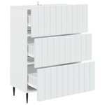 vidaXL Armoire à tiroirs Blanc 66 x 34 5 x 92 cm Bois d'ingénierie