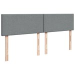 vidaXL Sommier à lattes de lit avec matelas Gris clair 200x200cm Tissu