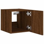 vidaXL Meubles TV muraux lumières LED 2 Pièces chêne marron 30 5x35x30 cm