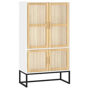 vidaXL Buffet haut blanc 70x35x125 cm bois d'ingénierie