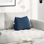 vidaXL Coussin de Dos Bleu 45 x 20 x 35 cm tissu