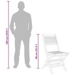 vidaXL Chaises de jardin pliantes lot de 8 47x62x90cm bois massif teck