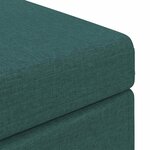 vidaXL Tabouret Vert foncé 101 x 41 x 40 cm Tissu et bois stratifié