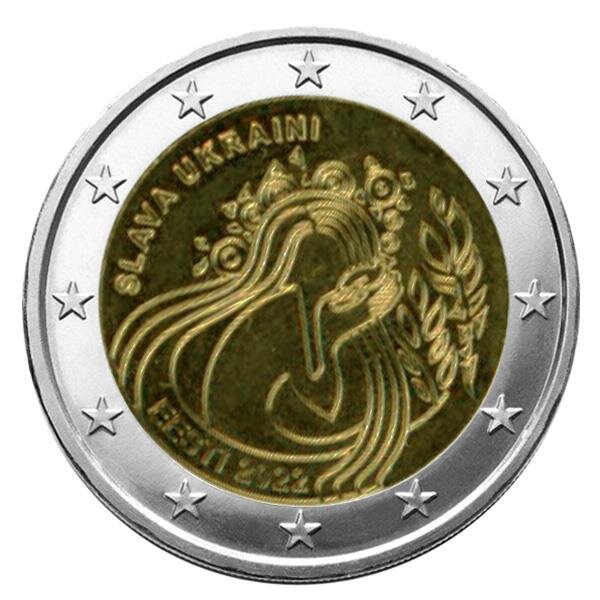 2 euro commemorative 2022 : estonie (paix en ukraine)